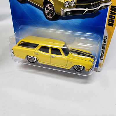 '70 Chevelle SS Wagon #19 * YELLOW * 2009 Hot Wheels