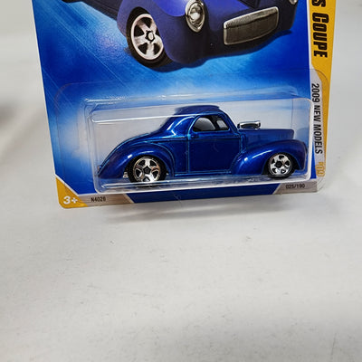 Custom '41 Willys Coupe #25 * Blue * 2009 Hot Wheels