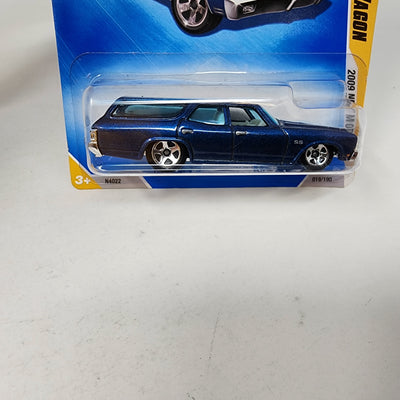 '70 Chevelle SS Wagon #19 * BLUE * 2009 Hot Wheels