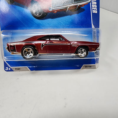 '69 Dodge Charger #81 * Burgundy * 2009 Hot Wheels