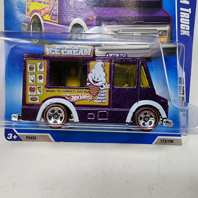 Ice Cream Truck #113 * Purple w/ Redline Tires * 2009 Hot Wheels