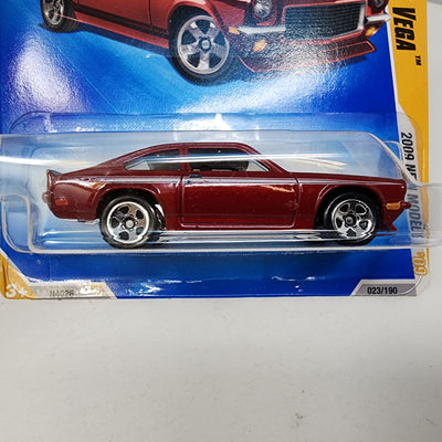 Custom V-8 Vega #23 * Burgundy * 2009 Hot Wheels