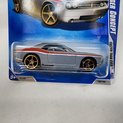 Dodge Challenger Concept #128 * SILVER w/ Gold Rims * 2009 Hot Wheels