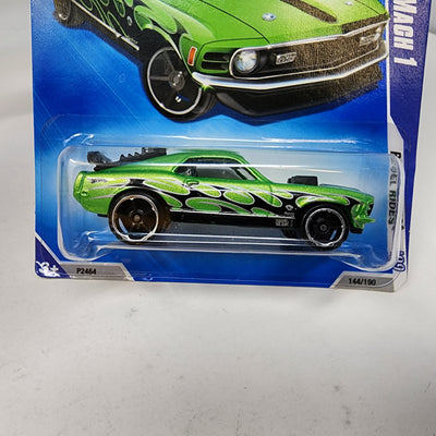 '70 Ford Mustang Mach 1 #144 * GREEN * 2009 Hot Wheels