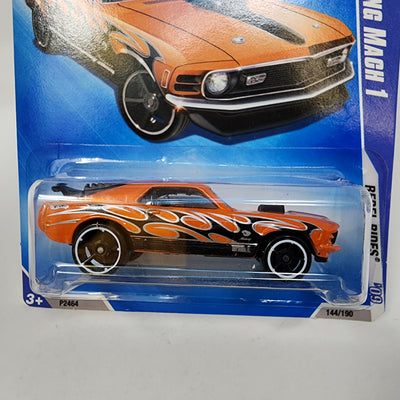 '70 Ford Mustang Mach 1 #144 * ORANGE * 2009 Hot Wheels