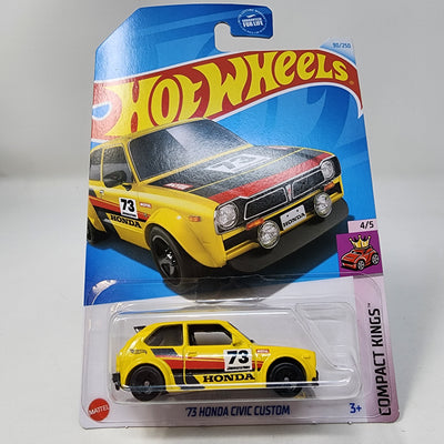 '73 Honda Civic Custom #90 * Yellow * 2024 Hot Wheels