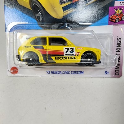 '73 Honda Civic Custom #90 * Yellow * 2024 Hot Wheels