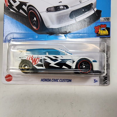 Honda Civic Custom #172 * WHITE * 2024 Hot Wheels