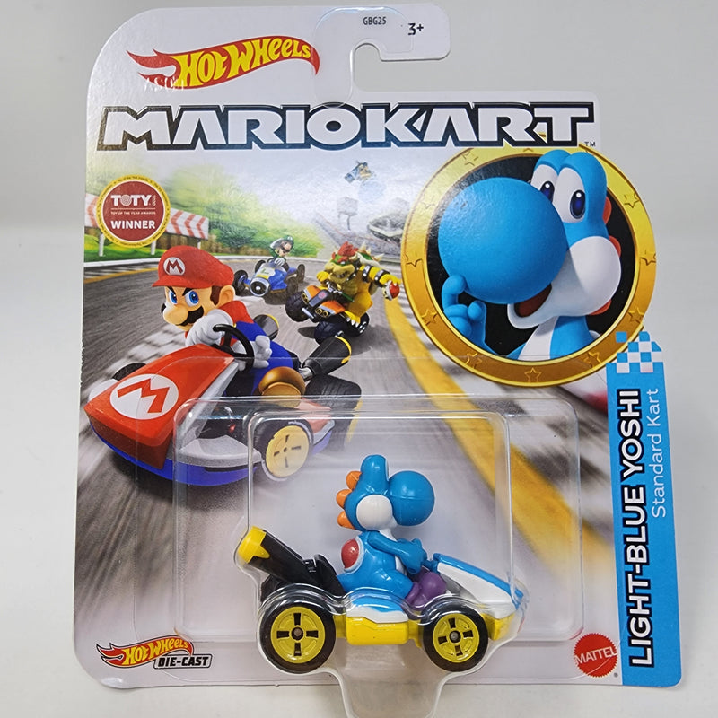 Light-Blue Yoshi Standard Kart * Hot Wheels MARIO KART Nintendo