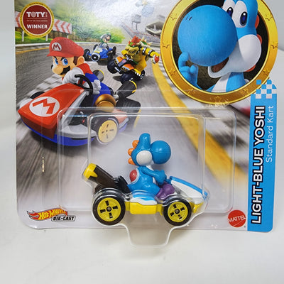 Light-Blue Yoshi Standard Kart * Hot Wheels MARIO KART Nintendo