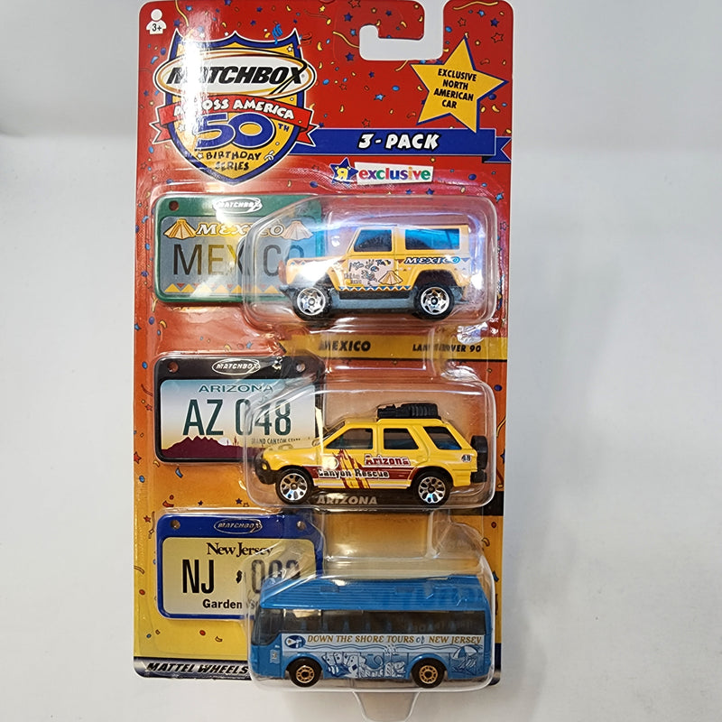 Land Rover, Bus, Isuzu  * Matchbox 3-Pack Across America