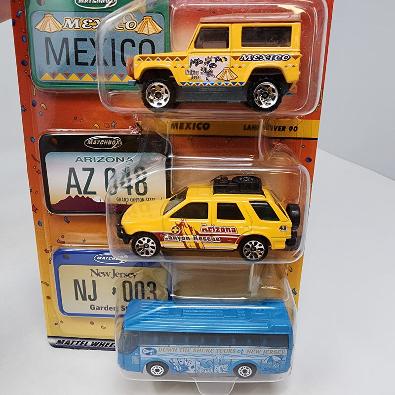 Land Rover, Bus, Isuzu  * Matchbox 3-Pack Across America