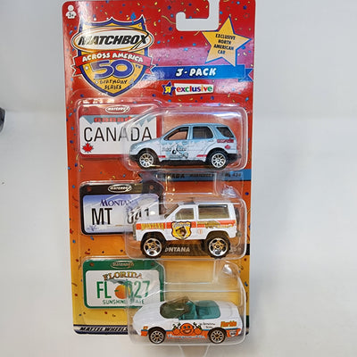 Camaro, Mercedes, Bronco  * Matchbox 3-Pack Across America