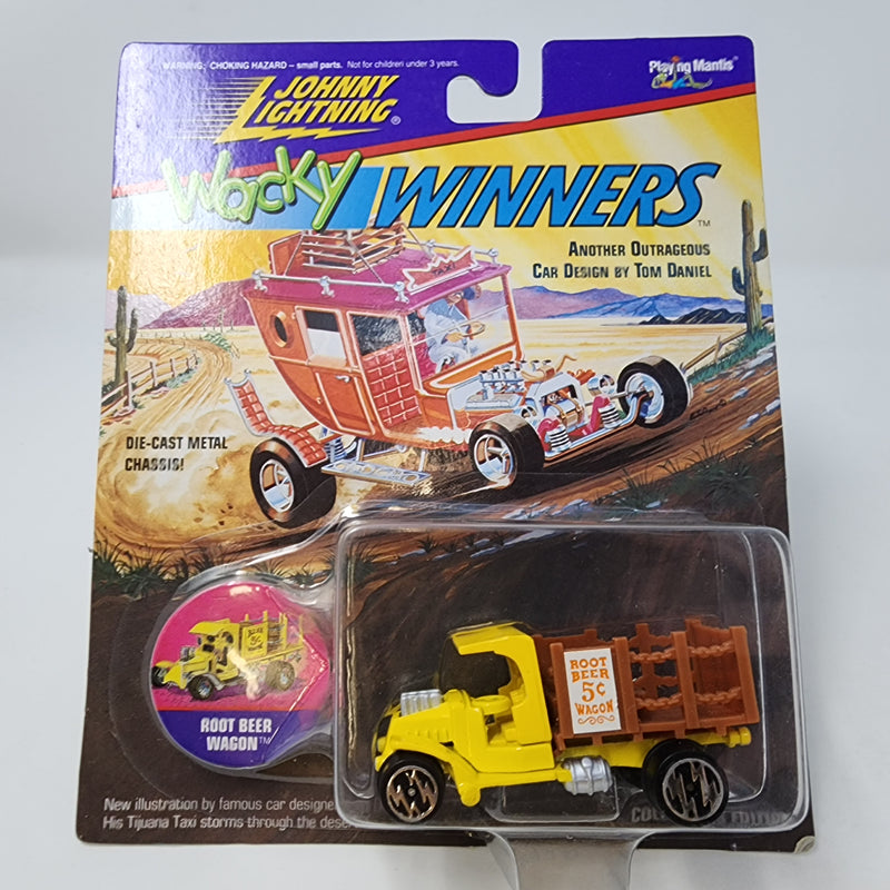 Root Beer Wagon * YELLOW * Johnny Lightning Wacky Winners