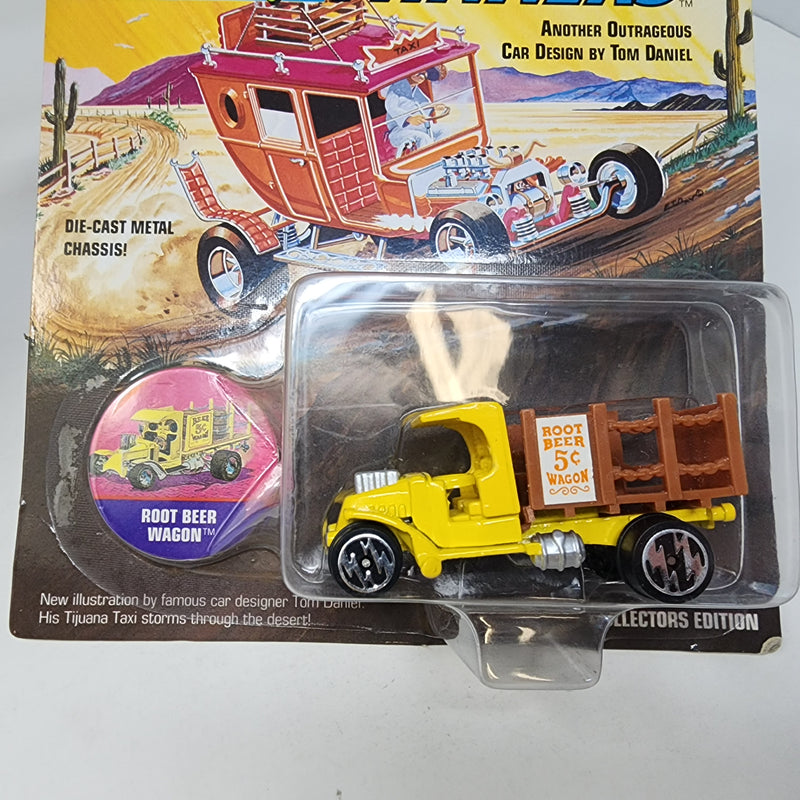 Root Beer Wagon * YELLOW * Johnny Lightning Wacky Winners