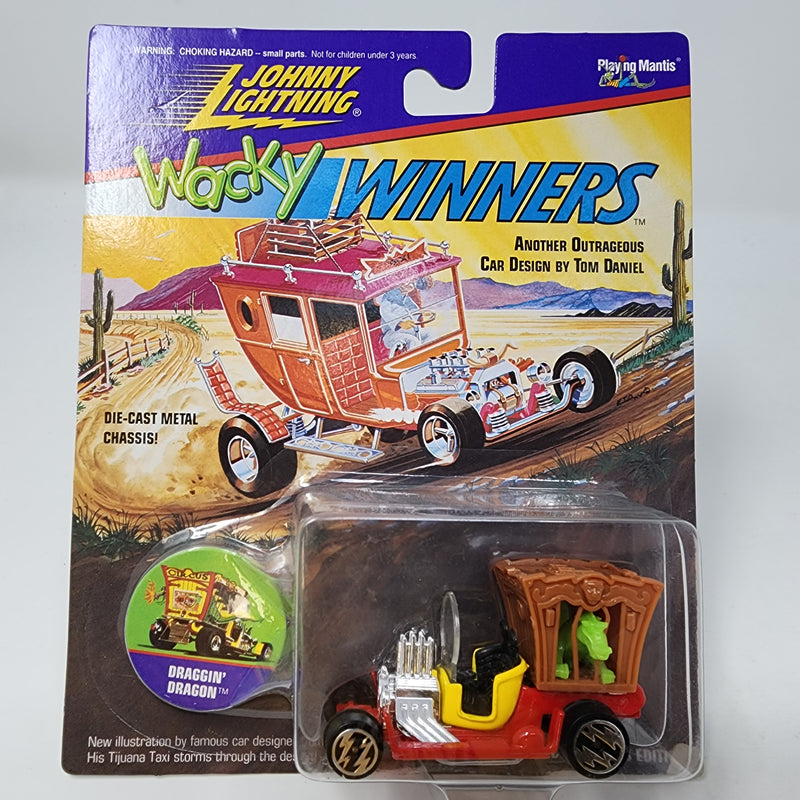 Draggin Wagon * RED/YELLOW * Johnny Lightning Wacky Winners