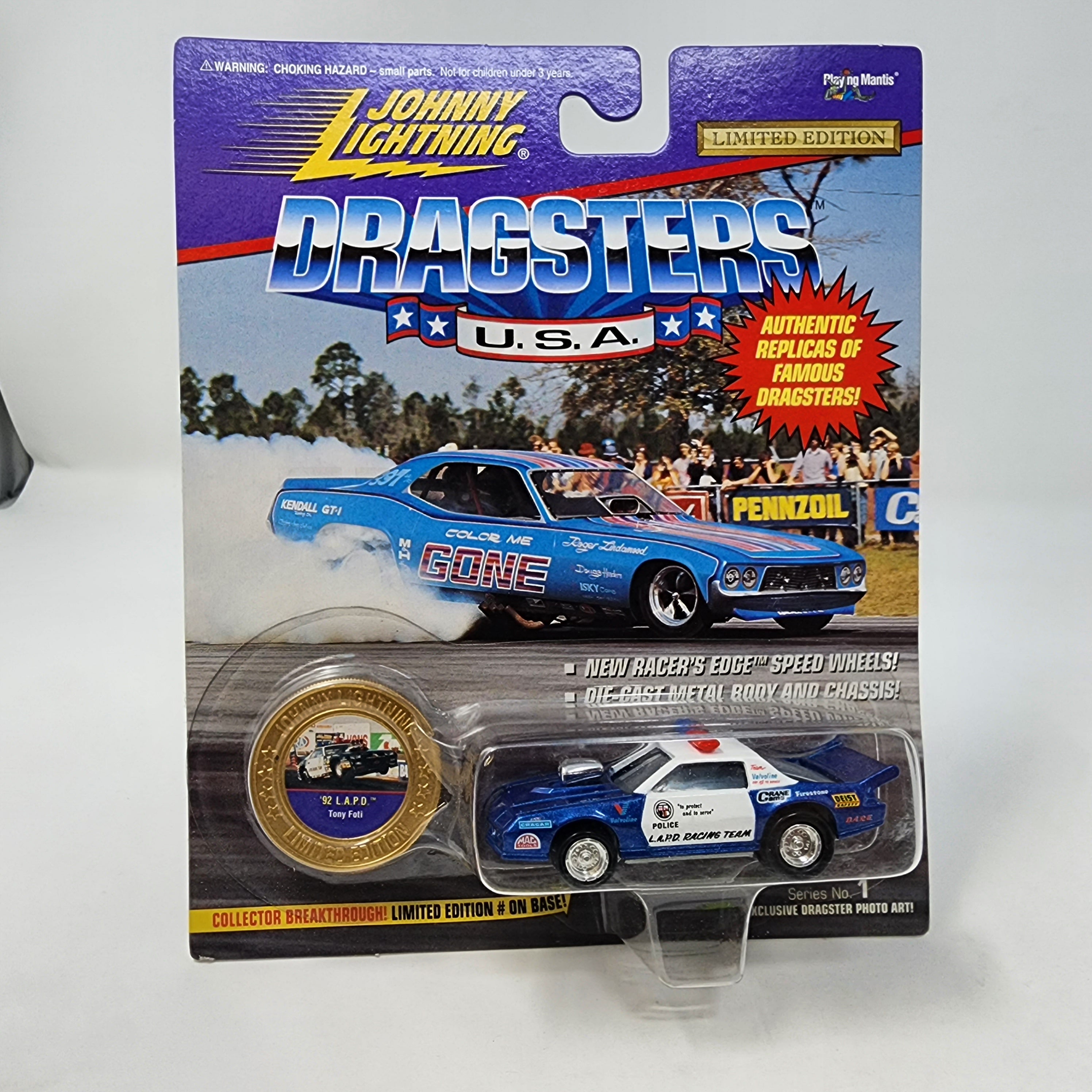 '92 LAPD Tony Foti * Johnny Lightning Dragsters USA – Wheelcollectors LLC