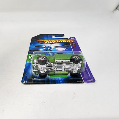 Custom '69 Chevy #96 * Green w/ Red Line Tires * 2006 Hot Wheels