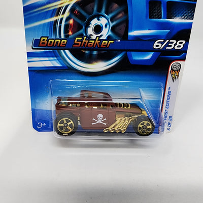 Bone Shaker #6 * Browm w/ 5sp Rims * 2006 Hot Wheels