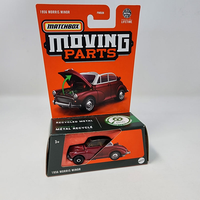 1956 Morris Minor * Burgundy * 2024 Matchbox Moving Parts Case Q