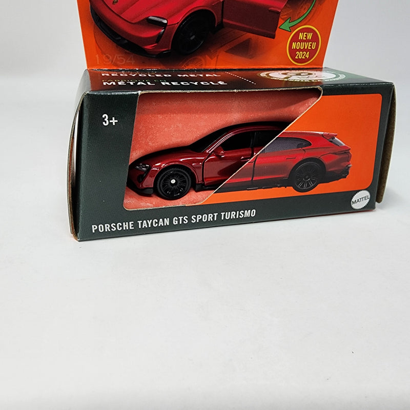 Porsche Taycan GTS Sport Turismo * Burgundy * 2024 Matchbox Moving Parts Case Q