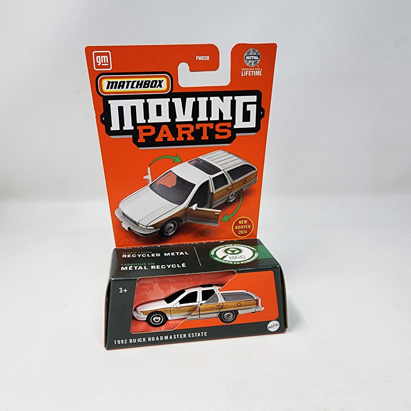 1992 Buick Roadmaster Estate * WHITE * 2024 Matchbox Moving Parts Case Q