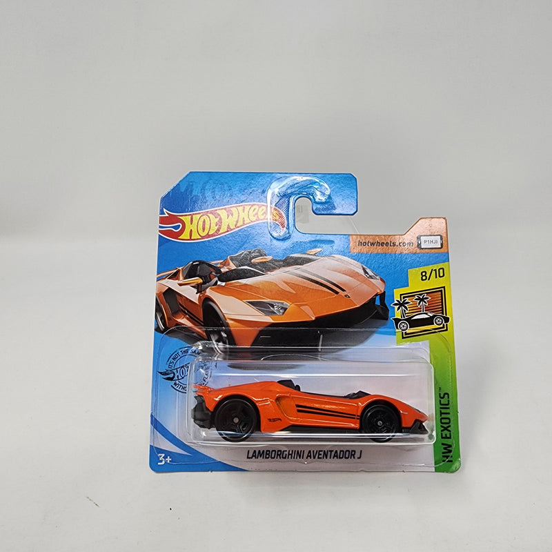 Lamborghini Aventador J * Orange * 2019 Hot Wheels SHORT CARD