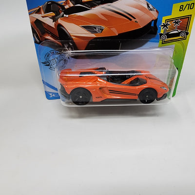 Lamborghini Aventador J * Orange * 2019 Hot Wheels SHORT CARD