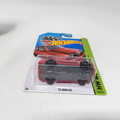 '92 BMW M3 #195 * RED * 2014 Hot Wheels