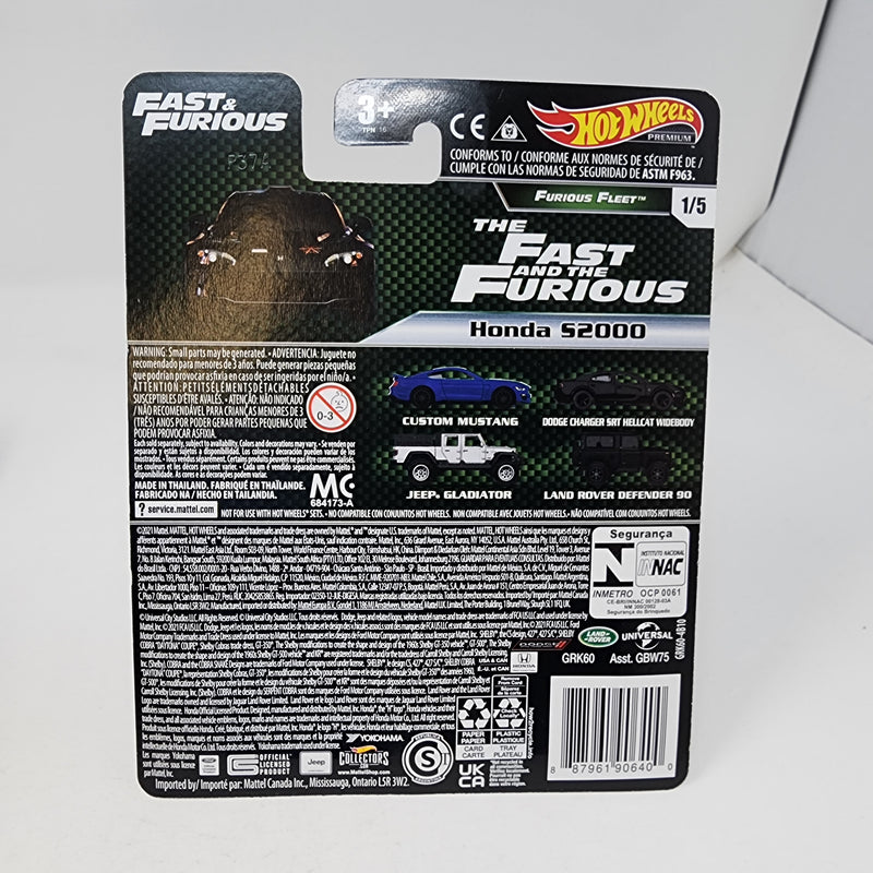 Honda S2000 * Black * Hot Wheels Fast & Furious Furious Fleet