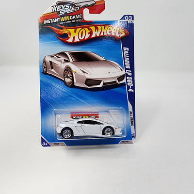 Lamborghini Gallardo LP 560-4 #121 * White * 2010 Hot Wheels