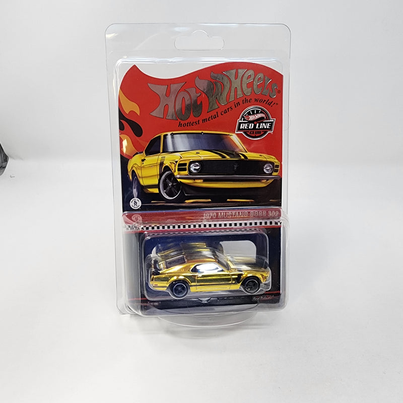 1970 Ford Mustang Boss 302 * GOLD * Hot Wheels Red Line Club RLC