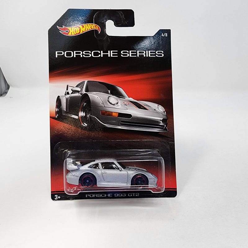 Porsche 993 GT2 * Silver * Hot Wheels Porsche series Walmart Only