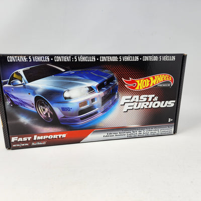 Collectors Box Set of 5 Cars * Hot Wheels Fast & Furious Fast Imports