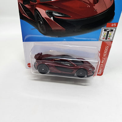 McLaren P1 #165 * Dark RED * 2024 Hot Wheels Case P