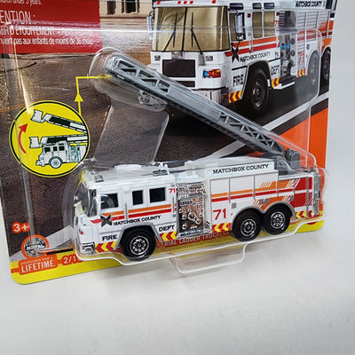 Pierce Quantum Aerial Ladder Truck #2/16 * 2024 Matchbox Working Rigs Case A