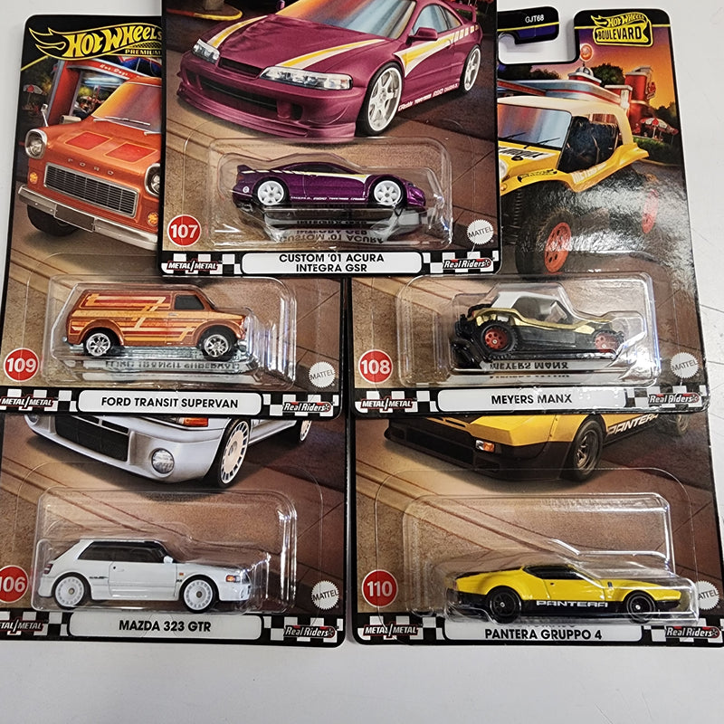 Complete 5 Car Set Case Y * 2024 Hot Wheels Boulevard * New Release!