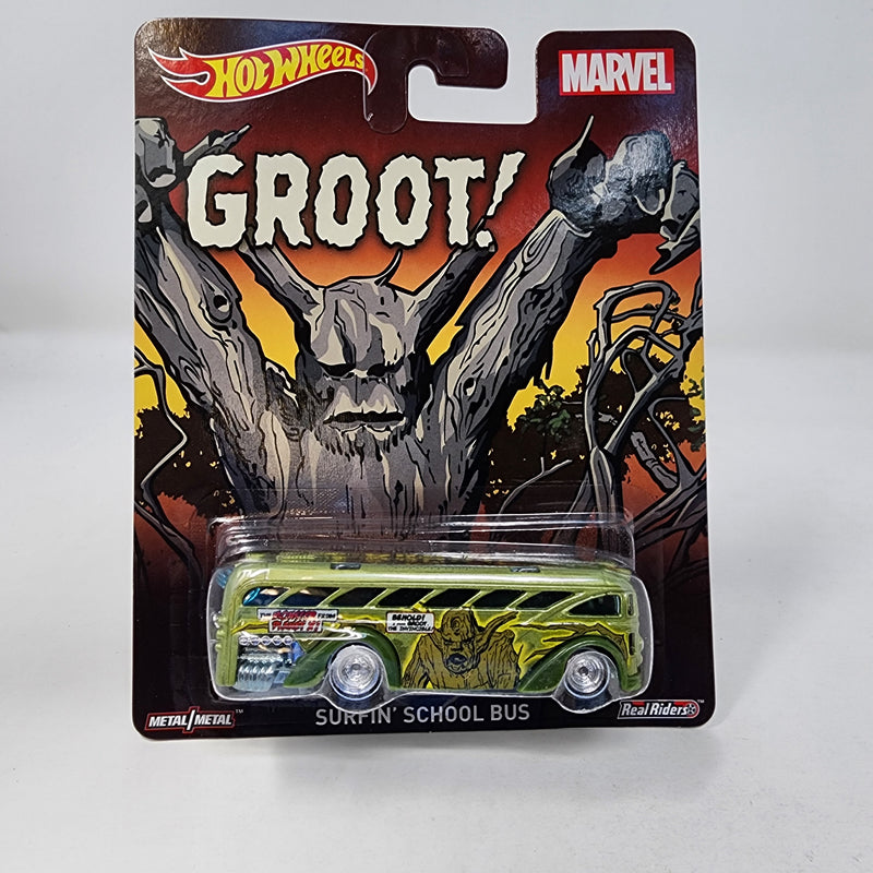 Surfin School Bus Groot Marvel* Hot Wheels Pop Culture