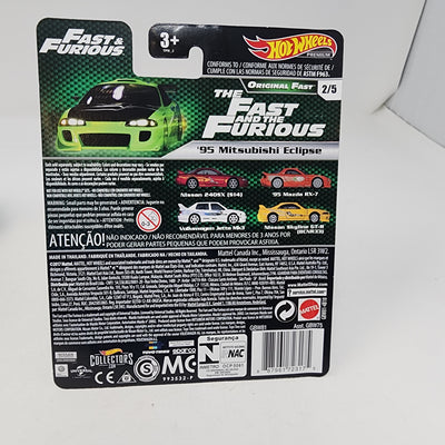 '95 Mitsubishi Eclipse * Green * Hot Wheels Fast & Furious * Original Fast