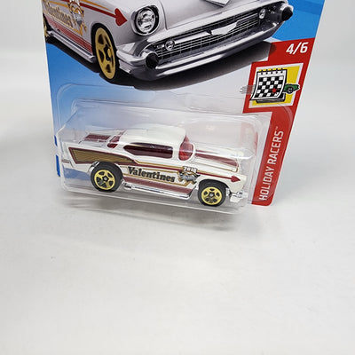 '57 Chevy #100 * White * 2018 Hot Wheels