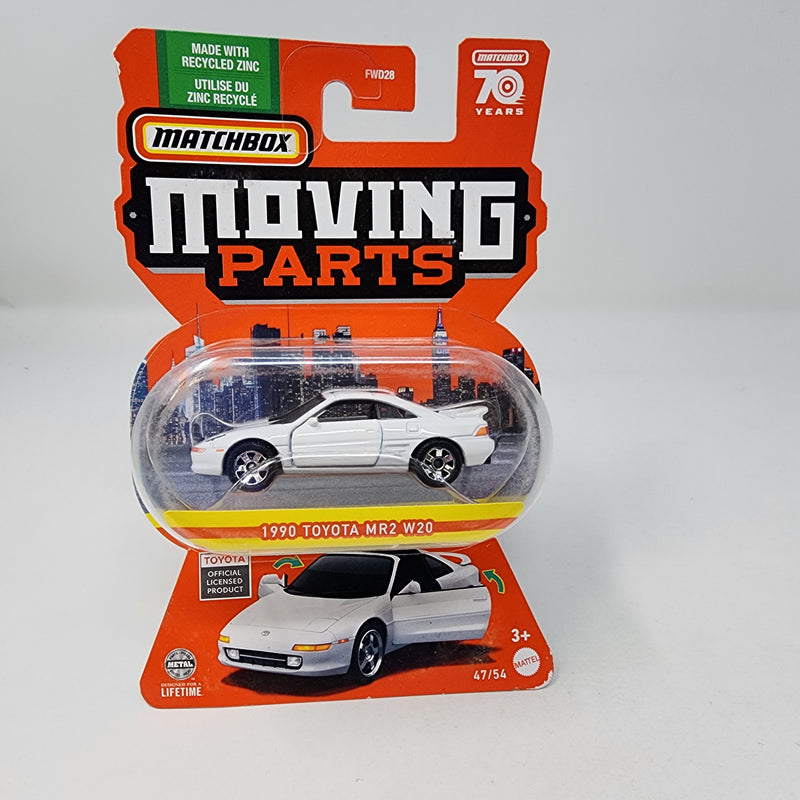 1990 Toyota MR2 W20 * WHITE * Matchbox Moving Parts