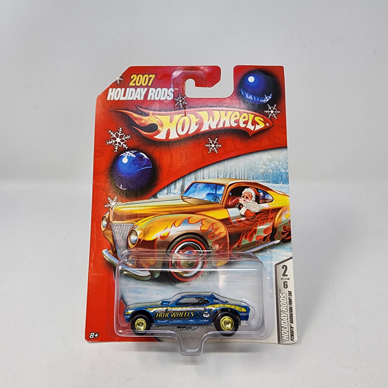 Plymouth Barracuda Funny Car * Blue * Hot Wheels Holiday Rods