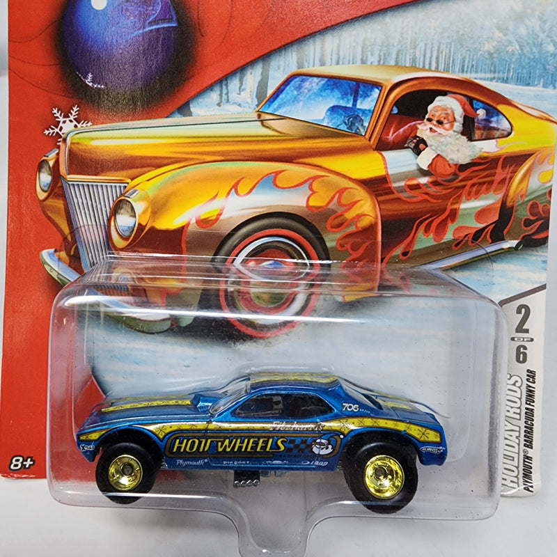 Plymouth Barracuda Funny Car * Blue * Hot Wheels Holiday Rods