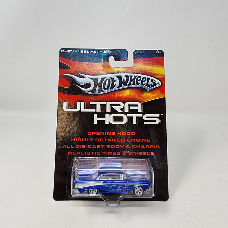 Chevy Bel Air * Blue w/ Flames * Hot Wheels Ultra Hots