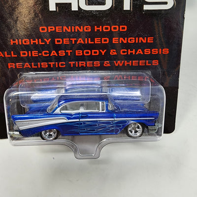 Chevy Bel Air * Blue w/ Flames * Hot Wheels Ultra Hots