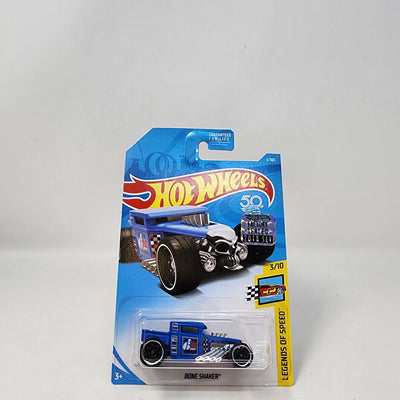 Bone Shaker #3 * Blue * 2022 Hot Wheels w/ Factory Set Holo