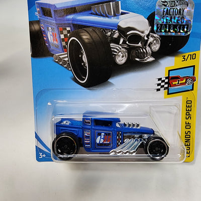 Bone Shaker #3 * Blue * 2022 Hot Wheels w/ Factory Set Holo