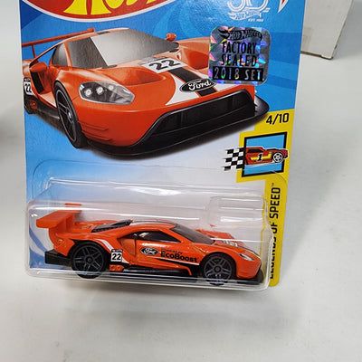 2016 Ford GT Race #71 * Orange * 2022 Hot Wheels w/ Factory Set Holo