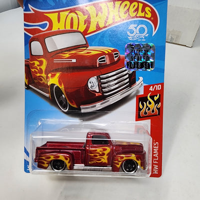 '49 Ford F1 #85 * RED * 2022 Hot Wheels w/ Factory Set Holo