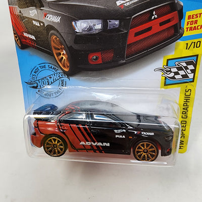 2008 Lancer Evolution #69 * Black/RED * 2020 Hot Wheels (